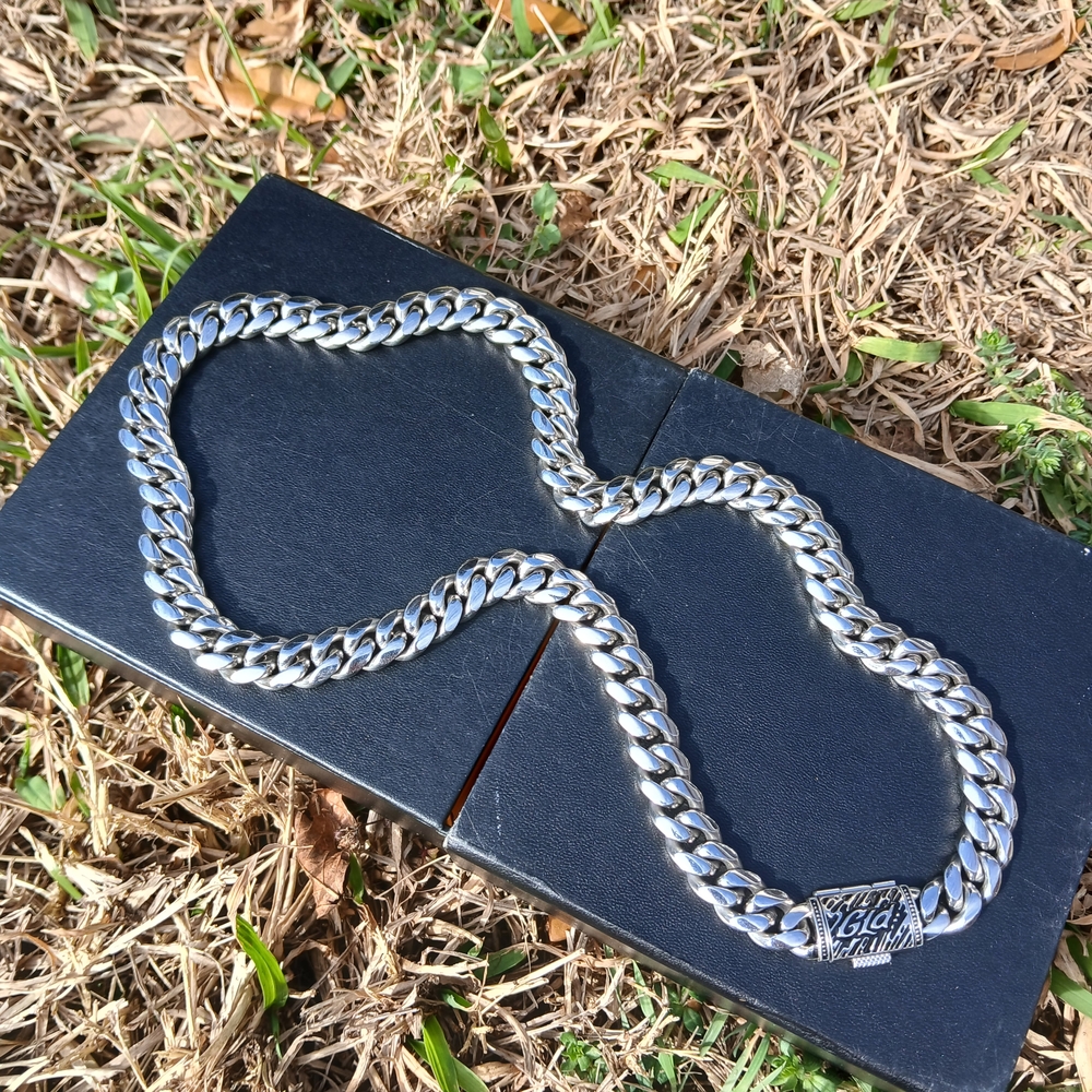GLD Cuban Link Chain for Men and Women - Gold-Plated 12mm Miami Cuban Chain